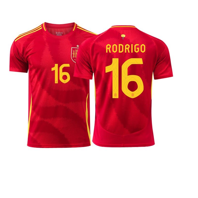 2024 Spain Home Single Top Football Jersey No. 7 Morata 9 Gavi 19 Yamal Football Fans - Image 5